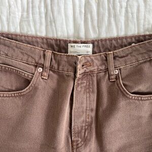 We The Free Women's Dusty Brown barrel Jeans